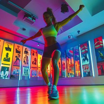 Danse Fitness Dans Ambiance Colorée